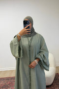 Abaya Hadia Vert d’eau