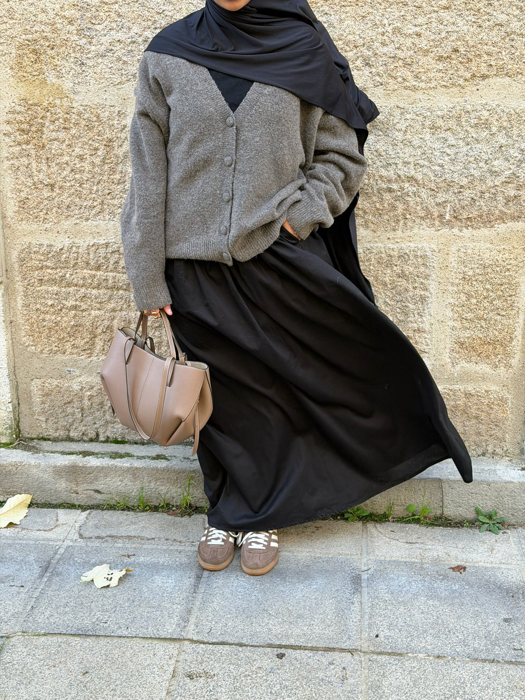 Gilet Amina Taupe